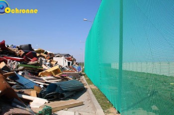 Siatki Błonie - Siatka zabezpieczająca przed wiatrem na wysypisko i sortownię śmieci dla terenów Błonie